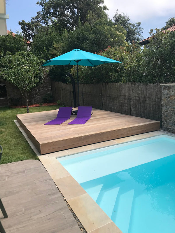 Terrasse mobile piscine sur mesure aluminium