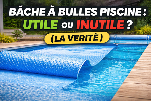 Bâche à bulles piscine : utile ou inutile ? Le guide complet 2026 — couverture piscine BLEUDOME