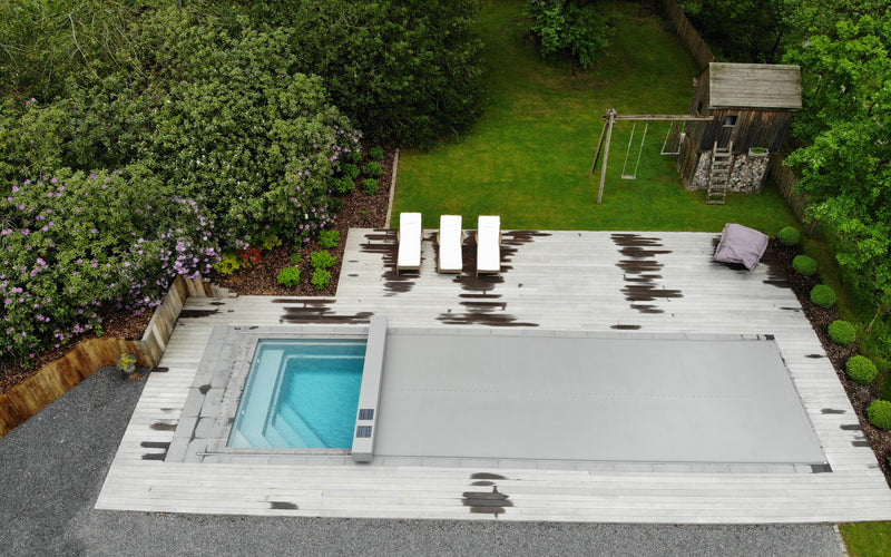 Piscine Vaucluse : couverture Coverseal automatique — Bleudome — BLEUDOME couverture piscine
