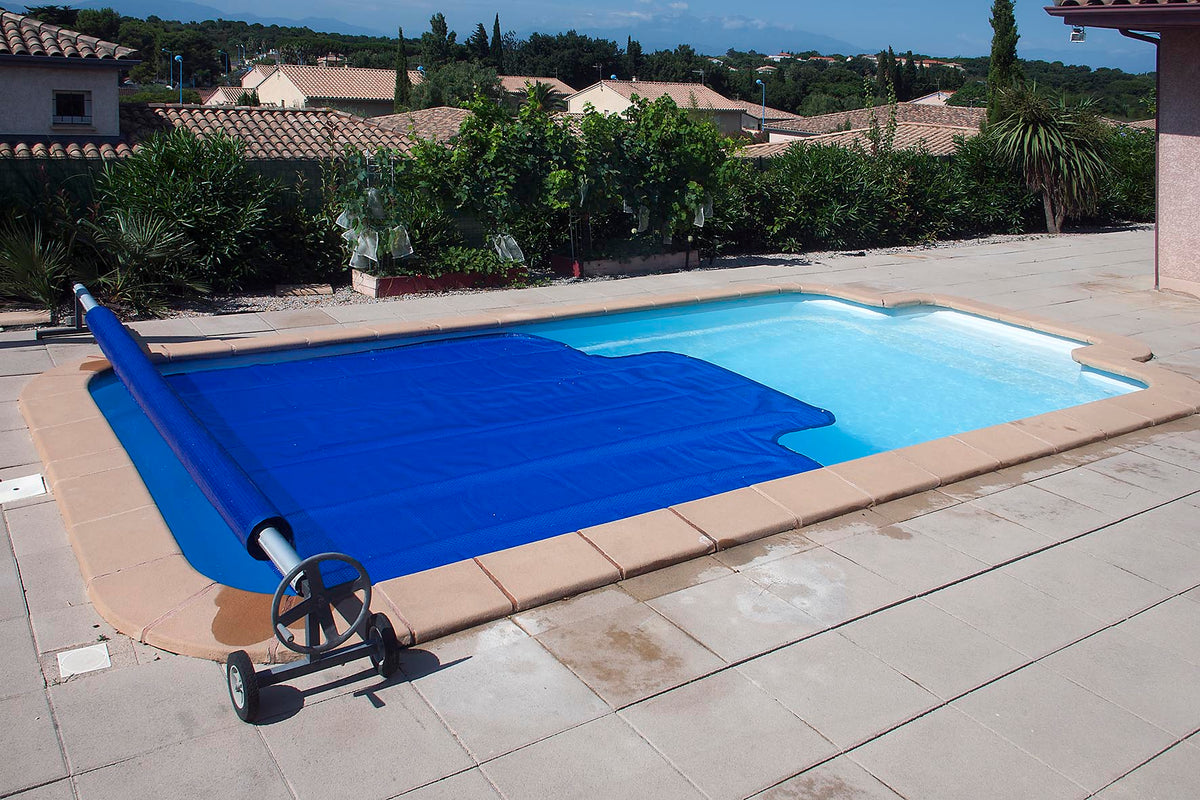 Couverture a bulles rondes 400 microns Bleu/Bleu sur mesure piscine