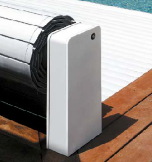 Enrouleur Sveltéa Blanc/Blanc — volet motorisé hors-sol piscine