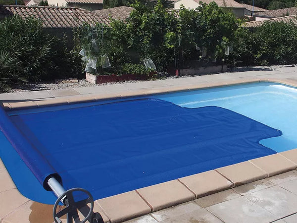 Couverture à bulles rondes 400μ Bleu/Bleu piscine — BLEUDOME