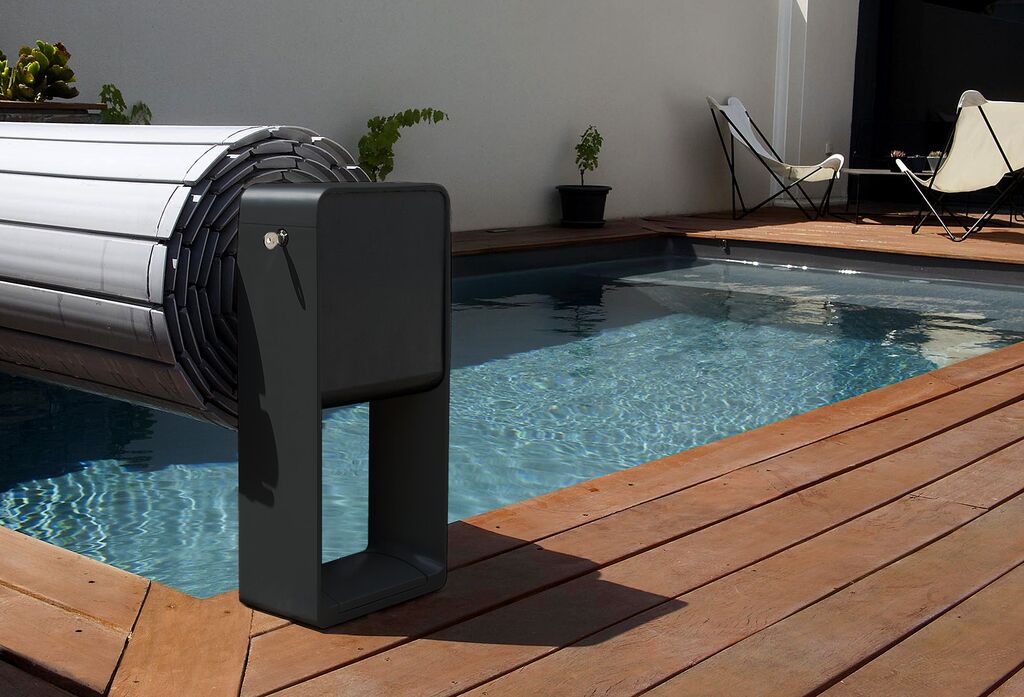 Enrouleur Octéo Gris Anthracite/Gris Anthracite — volet automatique hors-sol piscine