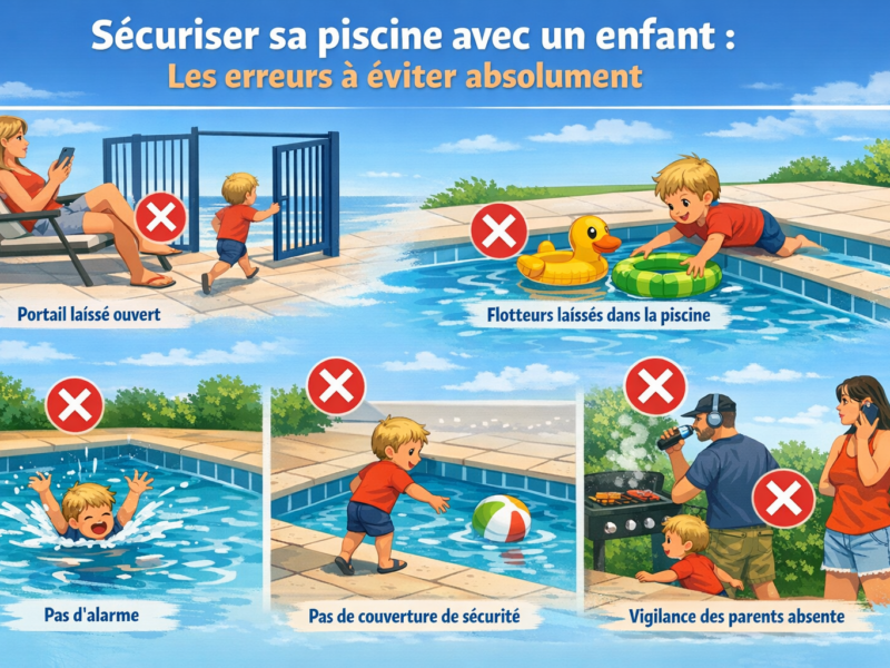 Sécuriser sa piscine avec un enfant : les erreurs à éviter absolument