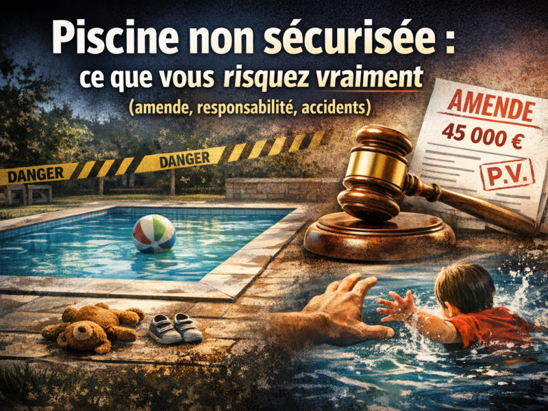Piscine non sécurisée : ce que vous risquez vraiment (amende, responsabilité, accidents)